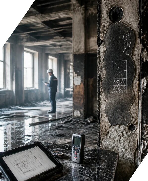 Обследование зданий после пожара в Устях-Джегуте от 15185 р. | ЭкспертизаРоссия