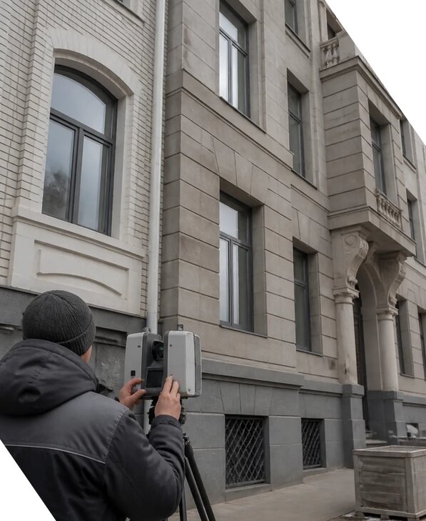 Лазерное сканирование фасадов зданий для обследования в Устях-Джегуте